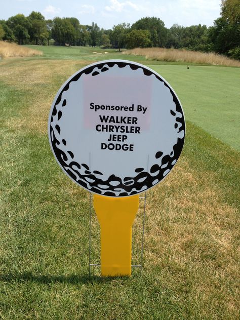 Golf Hole Sponsor Ideas, Golf Tournament Ideas Fundraising, Golf Fundraiser, Golf Events, Golf Decor, Golf Event, Golf Outing, Golf Day, Golf Party