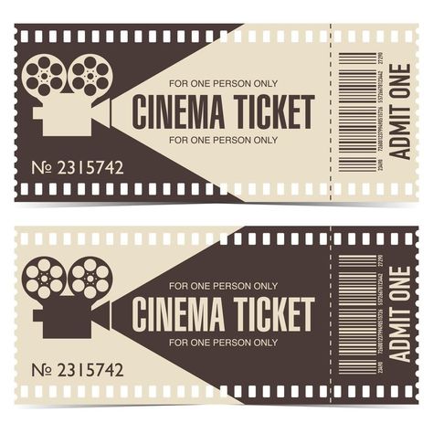 Ticket Cinema, Deco Cinema, Cinema Design, Cinema Ticket, Ticket Design, Theater Tickets, Ticket Template, Theatre Poster, Movie Director