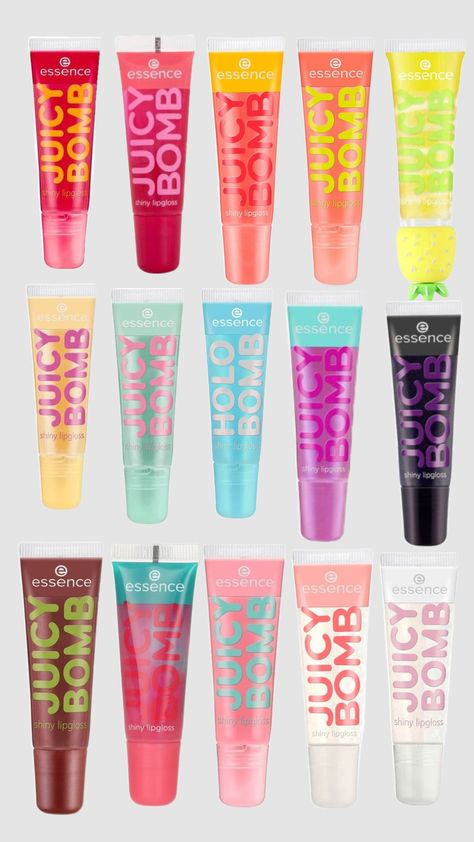 JUICY BOMBS🎀 Juice Bomb Essence Lipstick, Juicy Boom Essence, Juicy Bomb, Essence Makeup, Skin Care Routine Order, Sephora Skin Care, Makeup Accesories, Essence Cosmetics, Lip Balms