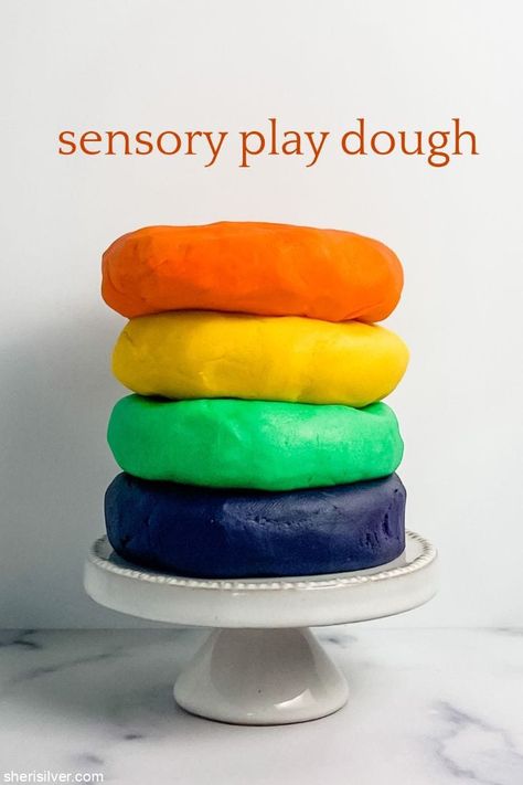 sensory play dough! | Sheri Silver - living a well-tended life... at any age Non Toxic Playdough, Creative Easter Desserts, Mason Jar Craft Ideas, Jar Craft Ideas, Sensory Play Dough, Mason Jar Craft, Diy Playdough, Homemade Playdough Recipe, Diy Mason Jar