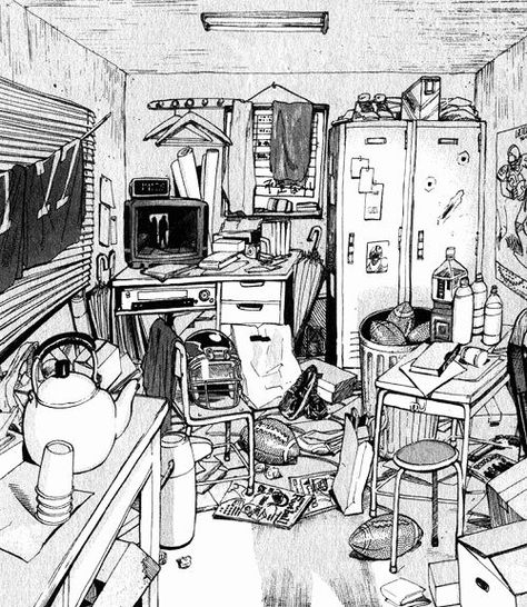 Hikikomori Aesthetic, Anime Landscape, Perspective Drawing Lessons, White Drawing, Perspective Art, Background Drawing, Perspective Drawing, Urban Sketching, Environment Concept Art