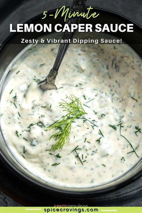 Caper Aioli Recipe, Lemon Caper Aioli, Lemon Dill Caper Sauce, Creamy Lemon Caper Sauce, Caper Sauce For Chicken, Caper Sauce For Fish, Caper Sauce For Salmon, Recipes With Capers, Mustard Caper Sauce