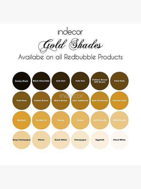 "Gold Solid color Palette | Shades of Gold | Gold Tones | Plain Gold colors | Neutral Light Colors | More Shades Available On indecor |" Canvas Print for Sale by indecor | Redbubble Color Palette Shades, Gold Solid Color, Gold Color Palettes, Brown Color Palette, Redbubble Products, Gold Colors, Shades Of Gold, Shades Of Brown, All Colors