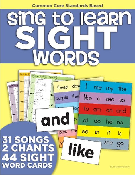 KindergartenWorks: five days, five minutes. Sight word songs and weekly routine. Sight Word Songs, Learn Sight Words, Sight Word Fun, Kindergarten Sight Words, Sight Word Cards, Sight Words Kindergarten, Sight Word Practice, Teacher Notebook, Sight Word Activities