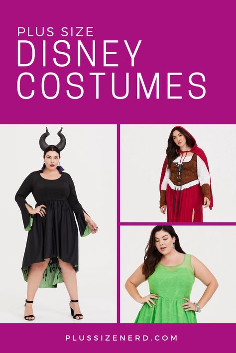 Curated collection of gorgeous plus size Disney costumes for Halloween. #plussize #plussizedisney #plussizecostumes #disneycostumes #maleficent #moana #tinkerbell #elastigirl Plus Size Dorothy Costume, Plus Size Disney Costumes, Plus Size Halloween Costume Ideas, Medieval Star Wars, Disney Costumes For Women, Disney Clothes For Women, Theater Tips, Unique Cosplay, Diy Fantasia