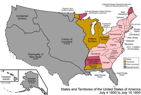 1800 united states map | Pinckney's Treaty 5th Grade Social Studies, The Oregon Trail, Wilde Westen, Homeschool History, Teaching Social Studies, History Class, Teaching History, Study History, Us History