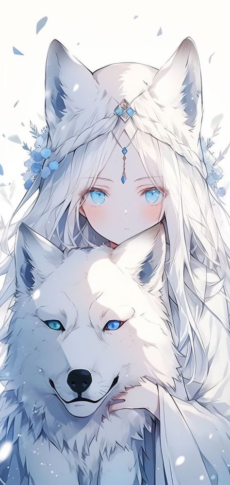 Wolf Anime Female, Anime Wolf Female, Kitsune Character, Wolf Female, Chibi Wolf, Anime Wolf, Anime Animals, Dessin Adorable, Anime Artwork