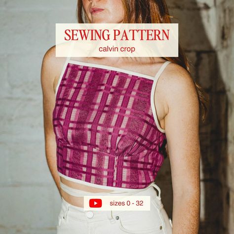 Calvin Crop PDF Sewing Pattern, Size Inclusive 0-32, Intermediate-friendly Detailed Video Tutorial, Square Neck, Corset Style, Elevated - Etsy Make Bias Tape, Neck Corset, Beginner Sewing Patterns, Dress Making Patterns, Paper Sewing Patterns, Easy Sewing Patterns, Clothes Sewing Patterns, Sewing Pattern Sizes, Bias Tape