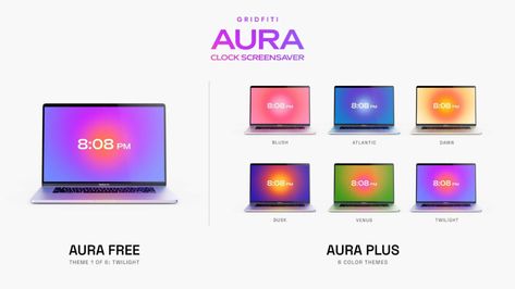 Mac Aesthetic Wallpaper, Aura Macbook Wallpaper, Aura Wallpaper Desktop, Macbook Screensavers, Macbook Screensaver, Clock Screensaver, Retro Flip Clock, Wall Clock Simple, Mac Screensavers