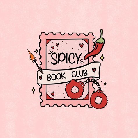 Spicy Book Aesthetic, Book Lovers Stickers, Spicy Book Stickers, Book Stickers Aesthetic, Cute Book Stickers, Read Illustration, Book Lovers Quotes, Booktok Stickers, Spicy Book Club