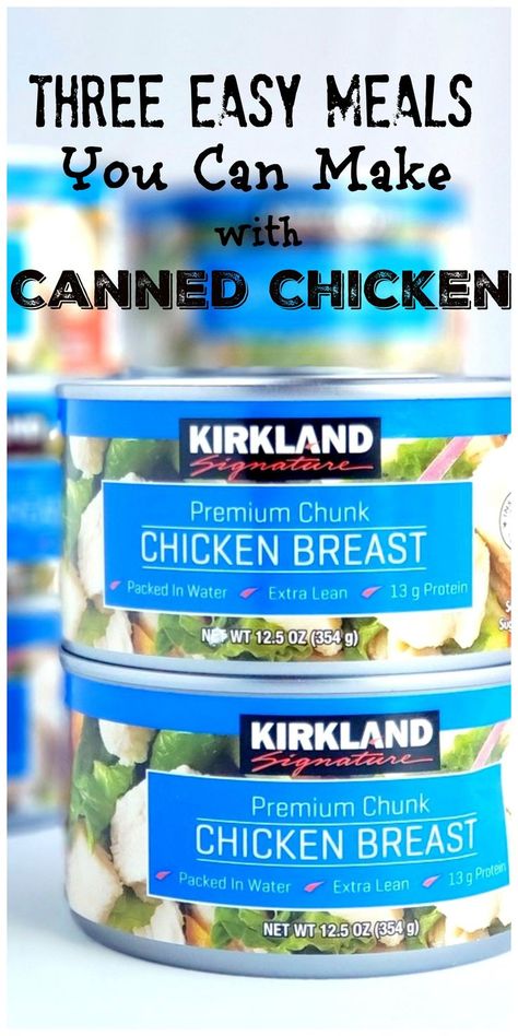 Recipes With Can Chicken Easy, Lunch Ideas With Canned Chicken, Canned Chicken Dinner Ideas, Canned Chicken And Pasta Recipes, Ww Canned Chicken Recipes, Easy Canned Chicken Recipes Dinner Ideas, Canned Chicken Ideas, Chicken Can Recipes, Recipes With Canned Chicken Breast