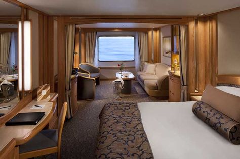 Our room Luxury Cruise Suite, Cruise Suite, Seabourn Cruise, Cabin Room, Bathroom And Walk In Closet, Bedroom With Bathroom, French Balcony, Luxury Cruise Ship, Suite Life