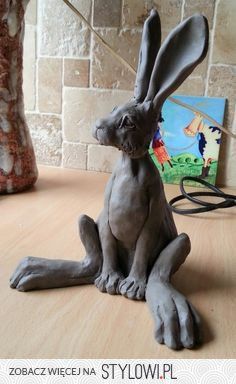 Stained Glass Art | creativeartworksblog Ceramic Hares Sculpture, Clay Rabbit Sculpture, Rabbit Ceramic, Ceramic Rabbit, Work Illustration, Best T Shirts, Rabbit Sculpture, Pottery Animals, Sculptures Céramiques