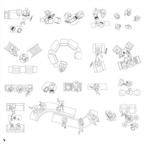 People Top View, Lounge Zone, Cad Library, Interior Architecture Drawing, Plans Architecture, Hotel Plan, Architecture People, Architecture Design Sketch, Architecture Design Drawing