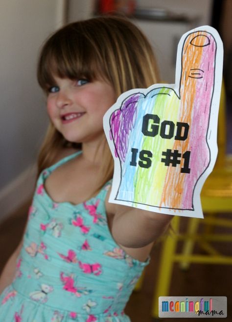 God is the Only God Craft for Kids - Free Printable Included One True God Craft, God Is Number 1 Craft, No Other Gods Before Me Craft, God Is With Me Craft, Put God First Craft, Who Is God Craft, No Idols Bible Craft, Worship God Craft, One God Craft