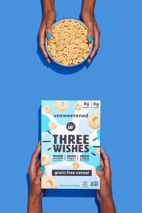 Cereals Photography, Cereal Packaging, Post Cereal, Cereal Brands, Three Wishes, Less Sugar, Sprouts Farmers Market, Pea Protein, Food Packaging Design