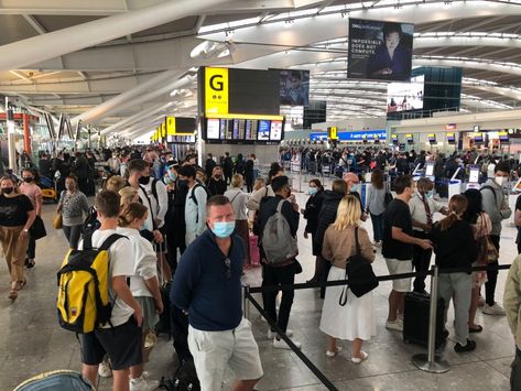 PASSENGERS are facing chaotic queues at Heathrow, with airline staff claiming that airport security “failed to show up” this morning. Travellers have shared images of the scenes this morning, showing huge crowds of passengers being crammed into the terminal. The large queues were at Terminal 5, with the main airlines currently operating from the terminal […] American Airport, Airport Images, Arrival Movie, The Terminal, Airports Terminal, Airport Photos, At Airport, Airport Security, Heathrow Airport