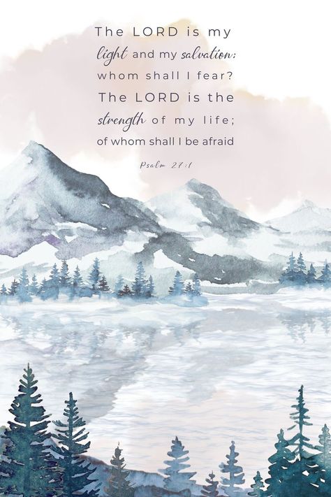 Psalm 27 1, Bible Verse Painting, The Lord Is My Light, Scripture Artwork, Bible Artwork, Bible Psalms, Bible Verse Pictures, Bible Verses For Women, Christian Verses