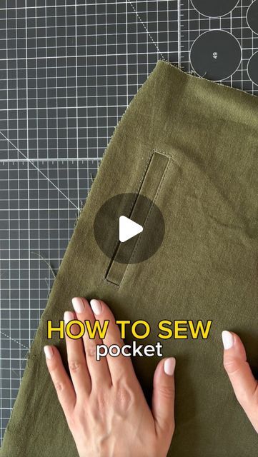 Julija Gobere on Instagram: "One of the most beautiful pockets - welt pocket🤩 This pocket technique loves accuracy, so the more markings you’ll make - the easier it will be to sew!😉🤗 

#sewingtutorial #howtosew #sewingproject" How To Make Pockets Sewing, How To Sew Back Pockets On Pants, How To Make Pockets In Pants, Sewing Pockets Tutorial, How To Sew A Pocket, Hidden Pockets Clothing, Pockets Sewing Ideas, Welt Pocket Tutorial, Diy Pockets