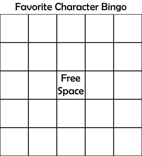 Template by Smoople | Favorite Character Bingo | Know Your Meme Character Bingo Template, How My Friends See Me Template, I Love Template, Bingo Meme, Character Bingo, Id Template, Fun Templates, Bingo Books, Template Meme