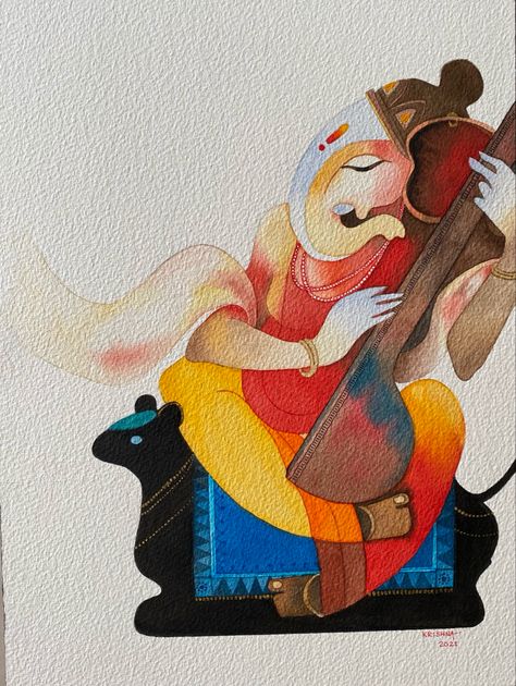 Ganesha Drawing, Armband Tattoos, Ganesh Art Paintings, Rangoli Simple, Lord Ganesha Paintings, Ganesh Art, Beautiful Art Paintings, Ganesha Painting, Ganesha Art