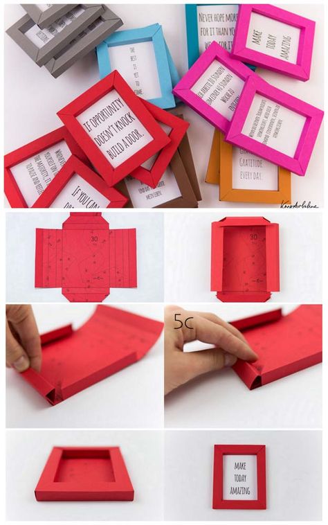 Best DIY Picture Frames and Photo Frame Ideas -Paper Frames - How To Make Cool Handmade Projects from Wood, Canvas, Instagram Photos. Creative Birthday Gifts, Fun Crafts for Friends and Wall Art Tutorials http://diyprojectsforteens.com/diy-picture-frames Cadre Photo Diy, Diy Photo Projects, Kraf Kertas, Diy Jul, Presente Diy, Wall Art Tutorial, Anniversaire Diy, Diy Cadeau, Creative Birthday Gifts