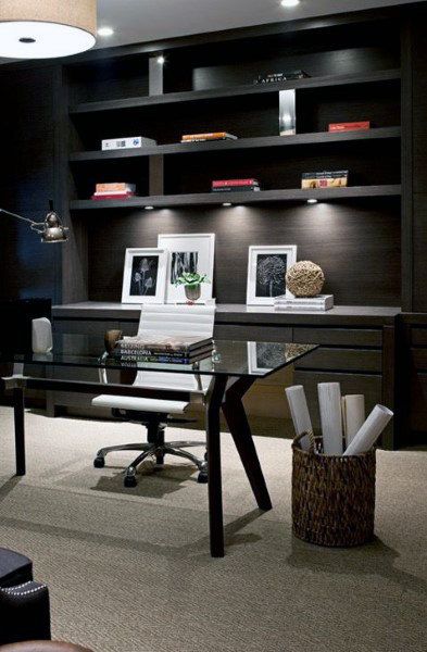 Luxury Small Home Office Ideas Small Home Office Ideas For Men, Masculine Office Decor, Masculine Home Offices, Masculine Interior Design, Masculine Home Office, Home Office For Man, Modern Home Offices, Modern Office Decor, Interior Design Per La Casa