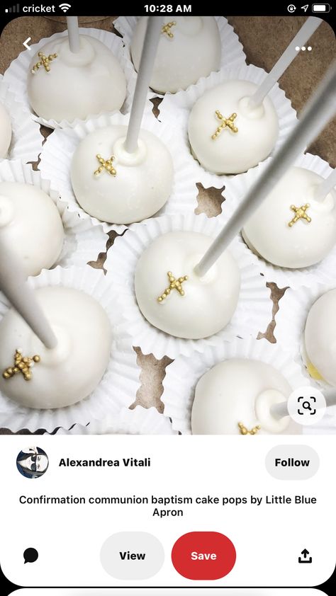 Bautizo Cake Pops, Confirmation Cake Pops, Cake Ideas For Confirmation, Baptism Dessert Ideas, 1st Communion Decoration Ideas, Decorations For Confirmation, Communion Party Ideas Boys, First Birthday And Baptism Ideas For Boy, Bautizo Party Ideas