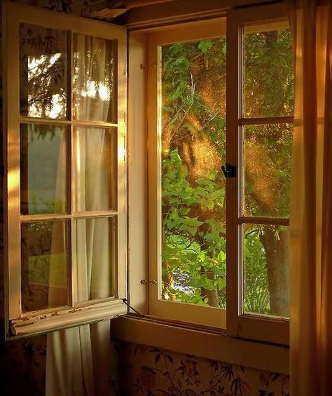 Fresh air and morning sunshine Trondheim, An Open Window, Casa Vintage, Looking Out The Window, Beautiful Windows, Window View, Open Window, Through The Window, English Cottage