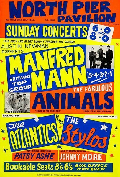 60s Bands, Poster Moodboard, Manfred Mann, Vintage Music Art, Rockabilly Music, Theatre Posters, Retro Things, House Of The Rising Sun, Vintage Concert Posters