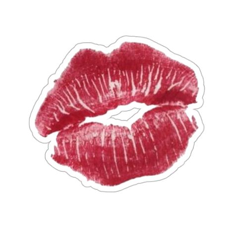 red lipstick kiss print kiss cut diecut vinyl sticker available in white or transparent  pick your perfect size: 2"x2", 3"x3", 4"x4", 5"x5", and 6"x6" ~ stickers are water-resistant and perfect for usage anywhere, such as water bottle or journals or laptops the perfect valentines and galentines matching sticker or gift! ~ cheaper shipping for additional cute stickers, available in my shop! Stickers Aesthetic For Laptop, Red Cute Stickers, Dark Red Stickers, Sticker Laptop Aesthetic, Red Stickers Aesthetic, Stickers To Print Out, Lap Top Stickers, Cool Stickers For Laptop, Aesthetic Laptop Stickers