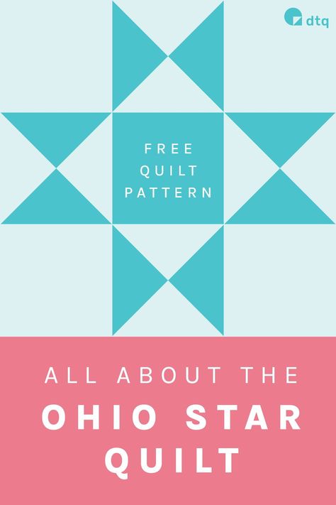 Looking for a simple tutorial on how to make an Ohio star quilt block? Look no further! This tutorial will show you step by step how to make this classic quilt block and how to piece a modern Ohio star quilt. A free Ohio star pattern is included! Quilt Star Patterns Free, Star Quilt Blocks Easy, Easy Star Quilt Blocks Free Pattern, Simple Star Quilt Block, Quilted Star Pattern, Free Star Quilt Patterns, Mini Quilt Blocks Free Pattern, Star Quilt Blocks Pattern Free, Star Patchwork Quilt