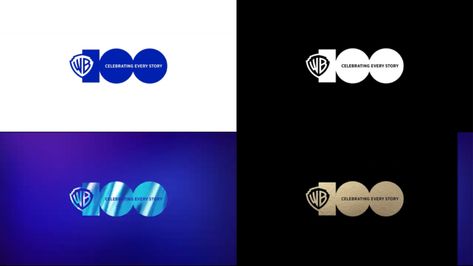 Warner Bros. Honors Its Many Historic Icons In Evolving 100th-Anniversary Logo - DesignTAXI.com 50th Logo Anniversary, 100th Anniversary Logo, 100 Year Anniversary Logo, 100 Anniversary Logo, 10 Anniversary Logo, 100 Logo, Examples Of Logos, Movie Studios, Anniversary Logo