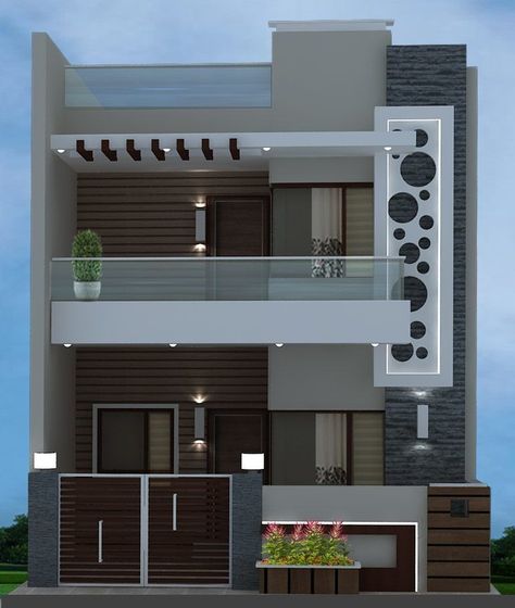 bookfanatic89: Home Design Elevation Front Normal House, Indian House Plans, 2 Storey House Design, Small House Elevation, Small House Front Design, Two Story House, Small House Design Exterior, Best Modern House Design, Small House Elevation Design