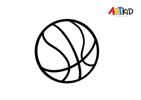 This picture belongs to one of our easy drawing and coloring videos on our YouTube channel. You will find the link to download the high quality outline picture in the description of the video. Outline Pictures, Basketball Drawings, Coloring Videos, Easy Drawing, Drawing Videos, Free Printable Coloring, Free Printable Coloring Pages, Printable Coloring, Printable Coloring Pages