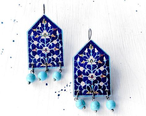 Historic Tile, Persian Jewelry, Persian Architecture, Islamic Jewelry, Art Jewelry Design, Geometric Design Art, Her And Him, Persian Art, Reno Nv