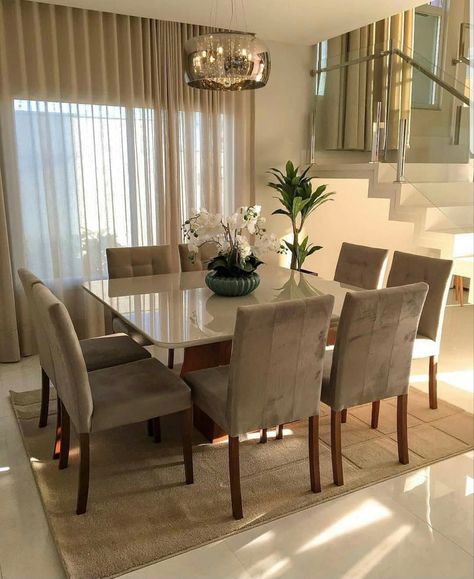 Dining Room Contemporary, Dinning Room Design, Dining Room Table Decor, Small Kitchens, Elegant Living Room, The Dining Room, Elegant Living, Decor Home Living Room, Living Room Decor Apartment