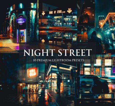 Night Lightroom Presets, Cinematic Preset, Color Grading Tutorial, Cinematic Presets, Collage Photo Frame Design, Snow Overlay, Night Street, Easy Pets, Creative Photoshop