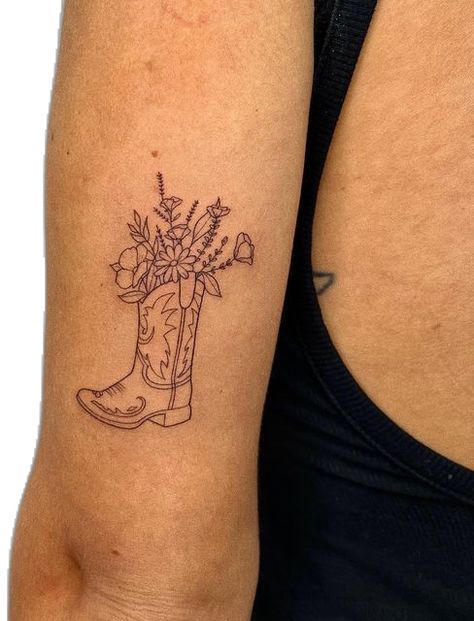 Mandalas, Boot Bouquet, Boots Tattoo, Boot Tattoo, Cowboy Boot Tattoo, Bouquet Of Wildflowers, Flower Bouquet Tattoo, Cowgirl Tattoos, Matching Best Friend Tattoos