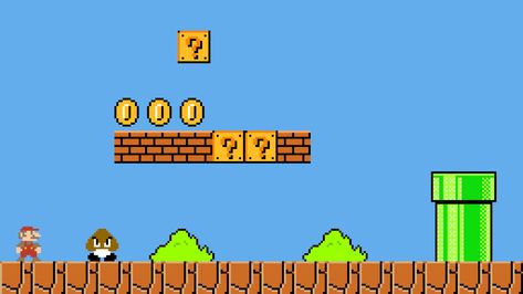 Pixilart - Old Mario Level by JudahGod Super Mario Level Design, Super Mario Bros Level Design, Mario Level Design, Mario Level Up, Super Mario Background Landscape, Old Mario, Super Mario Bros 1985, Mario Level, How To Draw Mario