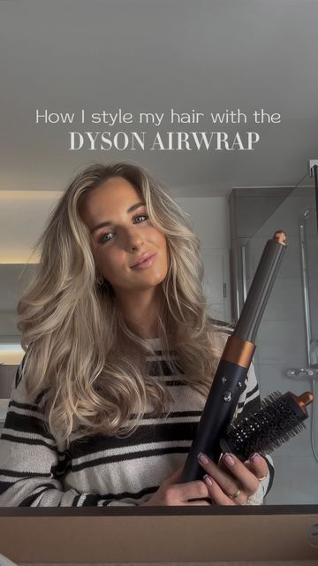 Marleen on Instagram: "Meine Dyson Airwrap Routine🤍 Sculpting foam: Paul Mitchell Texture Spray: Kevin Murphy - Bedroom Hair #dysonairwrap #dysonairwraptutorial #myairwrapstyle #hairstyling #blowout #blowouttutorial #airwrap #airwraptutorial #hairtutorial #blowoutlook #faceframing #curtainbangs #hairtrends #dysonreels #airwrapreels #foliyage #hairinspo #hairinspiration #blowoutstyle #dysonhacks #airwraphacks #dysontutorials #bangs #dysondryer" Airwrap Blowout, Dyson Air Wrap Long Hair, Dyson Air Wrap Blowout, Dyson Air Wrap Extensions, Dyson Air Wrap Hairstyles Long Hair, Curtain Bangs Dyson Airwrap, Dyson Airwrap Hairstyles Medium Hair, Dyson Airwrap Blowout, How To Use Dyson Airwrap