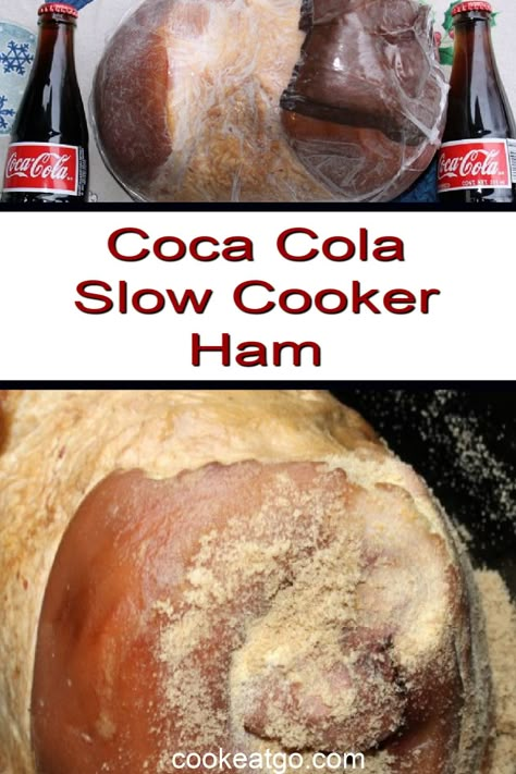 This Crock Pot Coca Cola Ham is the perfect recipe to make for both holiday dinners and a great family dinner. So easy to make and it pairs up perfectly with holiday side dishes. Ham Recipes Crockpot Easy, Spiral Ham In Crockpot Slow Cooker With Coke, Ham In A Crockpot How To Cook A, Crockpot Ham With Coke Coca Cola, Crockpot Coke Ham, Cola Ham Slow Cooker, Ham Cooked With Coke, Coca Cola Roast Crock Pot, How To Bake A Ham In The Oven Crock Pot