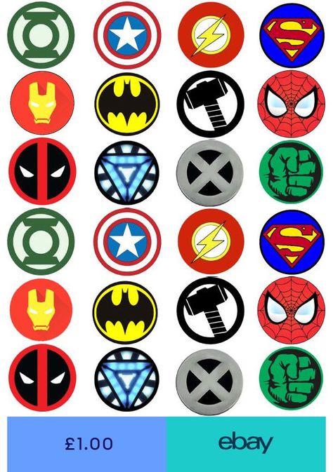 none 60th Birthday Cake Toppers, Hero Crafts, Superhero Cupcakes, Frozen Cake Topper, Superhero Birthday Cake, Hero Logo, Avengers Logo, Avengers Party, Marvel Logo