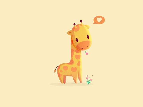 Mermaid Art, Giraffe Illustration, Baby Illustration, Cute Giraffe, Baby Giraffe, Cute Patterns Wallpaper, Pastel Wallpaper, Kawaii Art, Jungle Animals