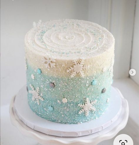 Frozen Cake Decorating Ideas, Snowflake Cake Design, Buttercream Frozen Birthday Cake, Frozen Birthday Cake Homemade, Frozen Themed Birthday Cake Buttercream, Frozen Smash Cake 1st Birthdays, Sugarplum Fairy Cake, Snowflake Theme Cake, Homemade Frozen Birthday Cake