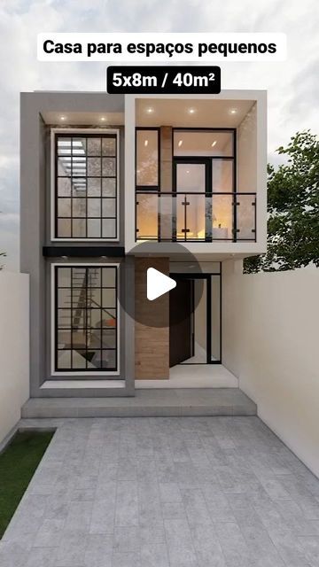 Small Two Floor House Design, Small Apartment Philippines, Small Modern Home Design, Lofts Pequenos, Second Floor House Design, Studio Exterior, Design Small House, Mini Apartments, Narrow House Designs