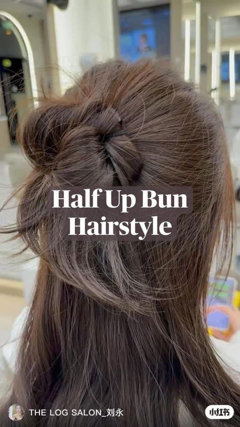 Butterfly Haircuts for Effortless Style Half Bun Hairstyles, Half Up Bun, Hair Inspiration Long, Short Hair Bun, Hair Bun Tutorial, Glamorous Hair, Bun Tutorial, Hairstyles For Layered Hair, Bun Hairstyle