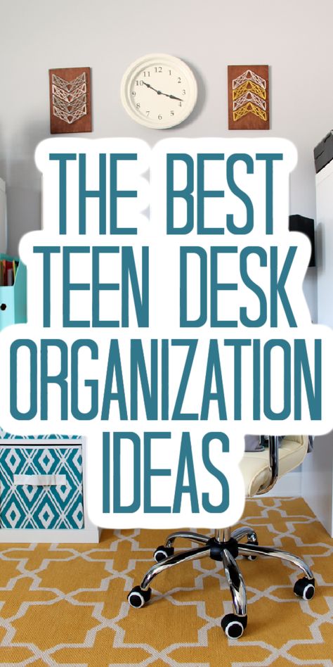 teen desk organization ideas Teen Desk Ideas Boy, Desk Organization For Students, Teen Study Room Ideas, Teenager Desks, Teen Girl Desk Ideas Study Areas, Teenager Desk Ideas, Pre Teen Desk, Girls Desk Organization, Student Desk Organization Ideas