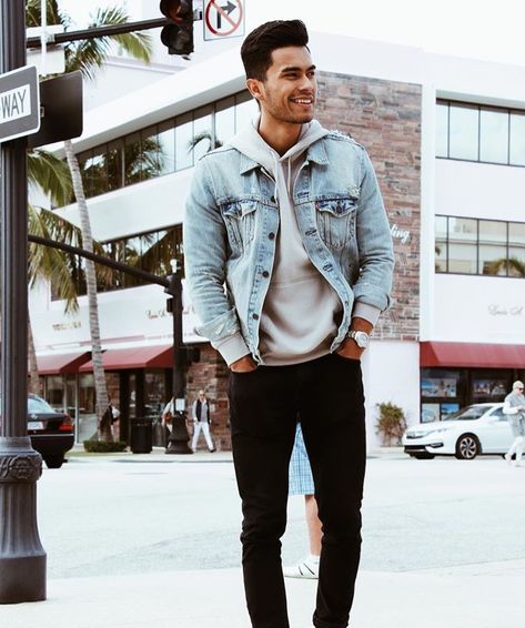 STYLE ICON - JOSÉ ZUNIGA (TEACHINGMENSFASHION) Teaching Mens Fashion, Outfit Ideas Everyday, Outfits Everyday, Mens Fashion Business Casual, Denim Jacket Outfit, Men With Street Style, Stylish Men Casual, Mens Winter, Fashion Business Casual