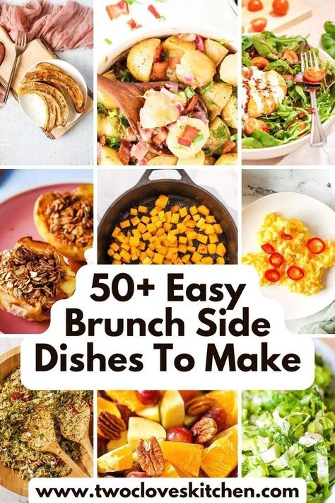 Discover over 50 simple and delicious brunch side dishes for your next get-together. From fresh fruit salads and savory potatoes to light and fluffy muffins, there's something for everyone. These recipes are quick to make, easy to follow, and perfect for any brunch menu. Whether you're hosting a casual get-together or a special occasion, these sides will complement your main dishes and keep your guests satisfied. Try these crowd-pleasers for a stress-free brunch everyone will love! Healthy Breakfast Food Ideas, Savory Potatoes, Gluten Free Brunch Ideas, Brunch Side Dishes, Healthy Side Dishes For Dinner, Side Dishes For Christmas, Sauteed Sweet Potatoes, Healthy Breakfast Food, Easy Brunch Ideas